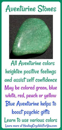 Aventurine Stones May Increase Optimism & Self Confidence