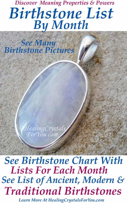 traditional birthstone chart