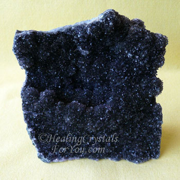 fake amethyst on black stone