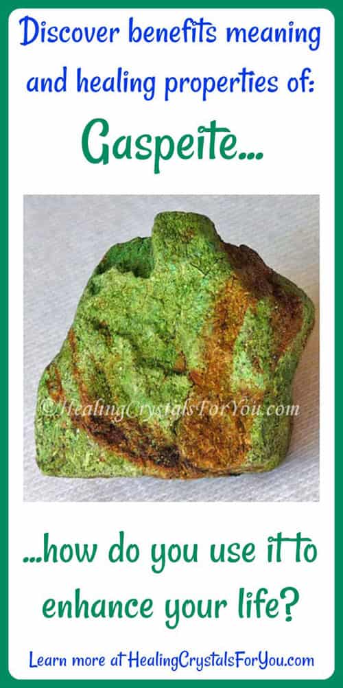 Gaspeite 的精神意義賦予屬性和使用力量