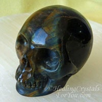 Tiger Eye Skull